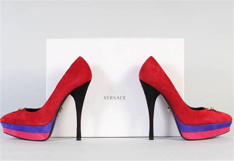 Versace Palazzo Color Stack Platform Pumps Sz 41